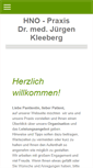 Mobile Screenshot of hno-kleeberg.de